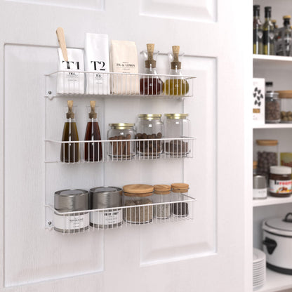 ClosetMaid 3-Tier Hanging Wall Mounted Metal Rack for Spices, Shelf Storage, Pantry Organization