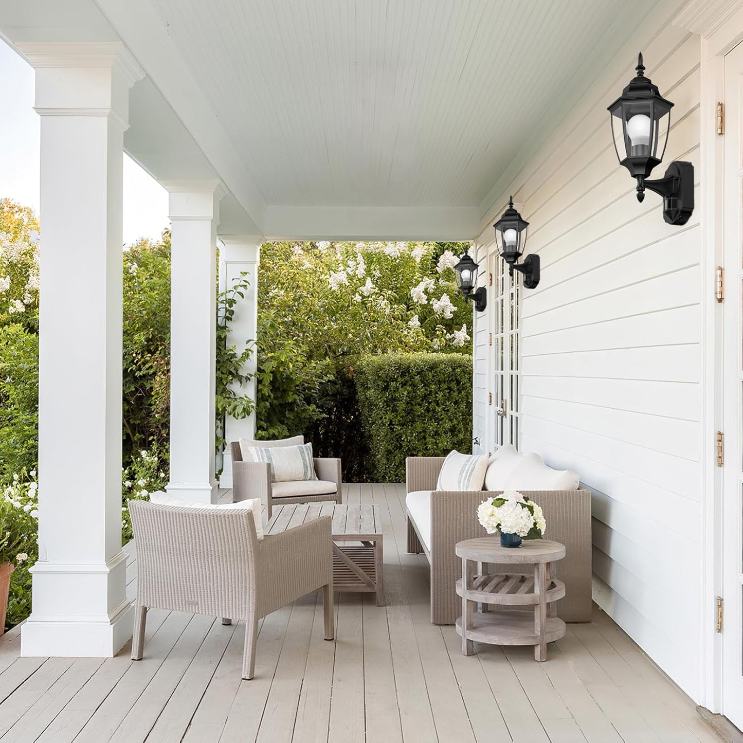 Lamomo Motion Sensor Outdoor Lights, Dusk to Dawn Outdoor Lighting, Exterior Aluminum Waterproof Porch Lights for Patio Front Door Garage（1 Pack