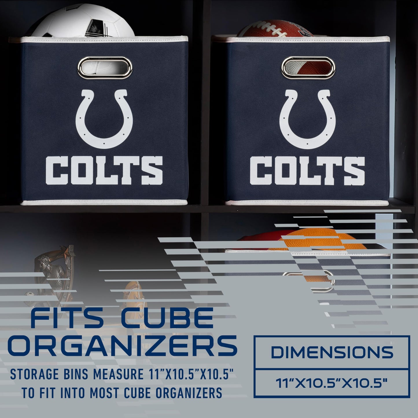 Franklin Sports NFL Indianapolis Colts Collapsible Storage Bin