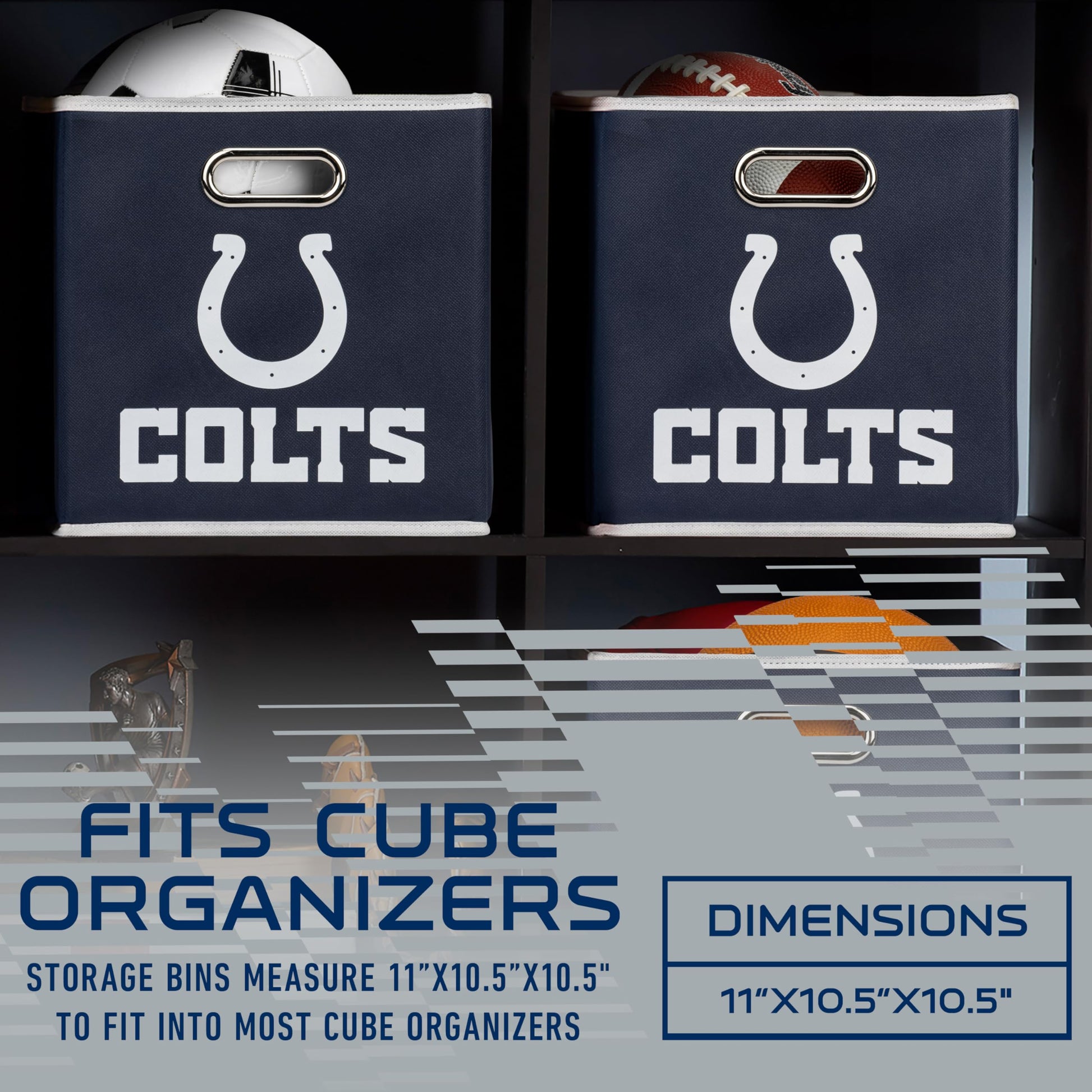 Franklin Sports NFL Indianapolis Colts Collapsible Storage Bin