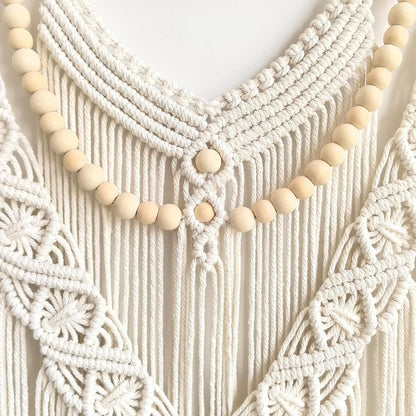 Achart Macrame Wall Hanging Large- Boho Wall Decor- large wall art- Wall Decor Living Room- Macrame Tapestry Boho Decor for Bedroom (Beige-V)