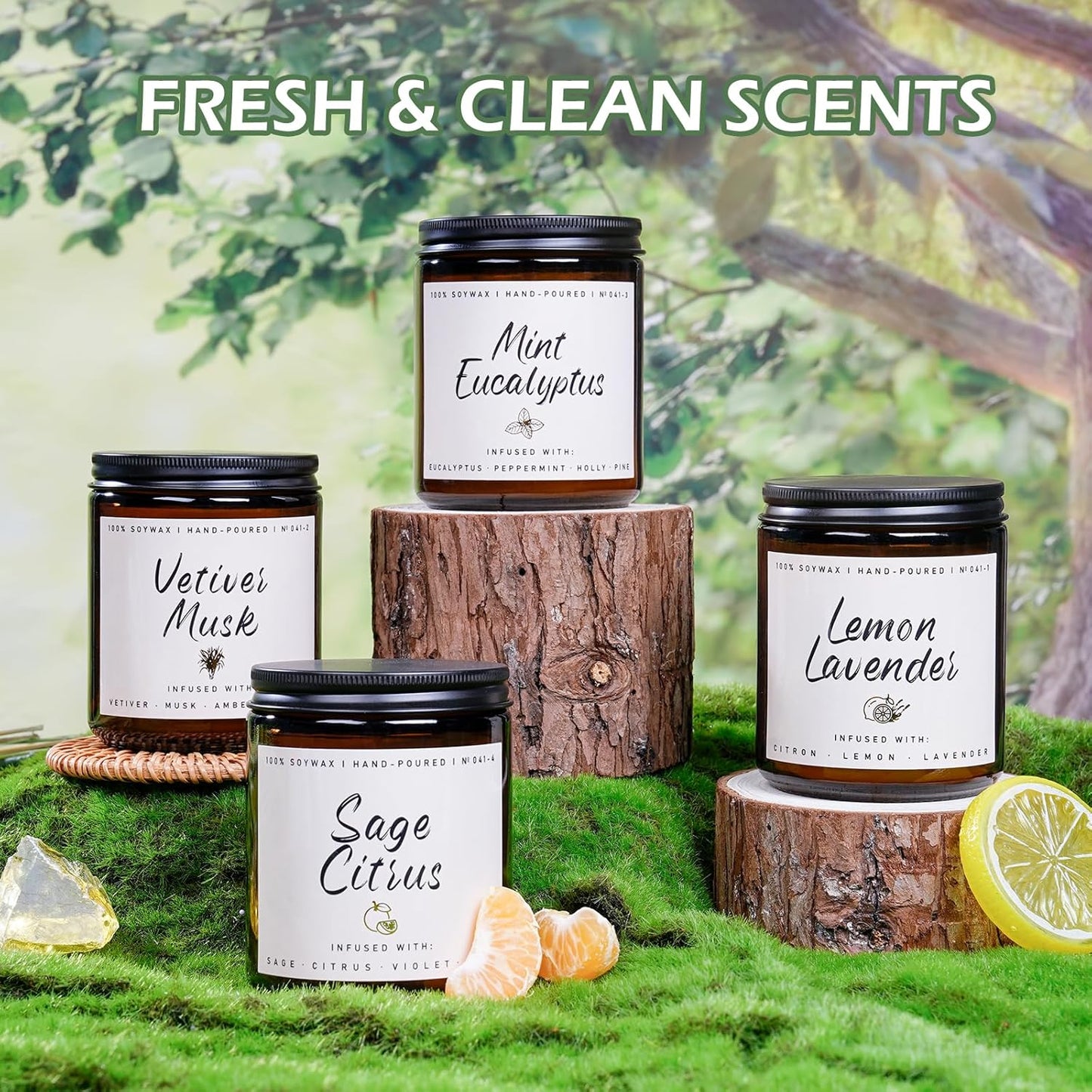 Auelife Scented Candle for Home | Lemon Lavender Candle | Aromatherapy Candles - Soy Candles for Home Scented, Gifts for Women Men, Lemon Fragrance -7oz, Single-Wick