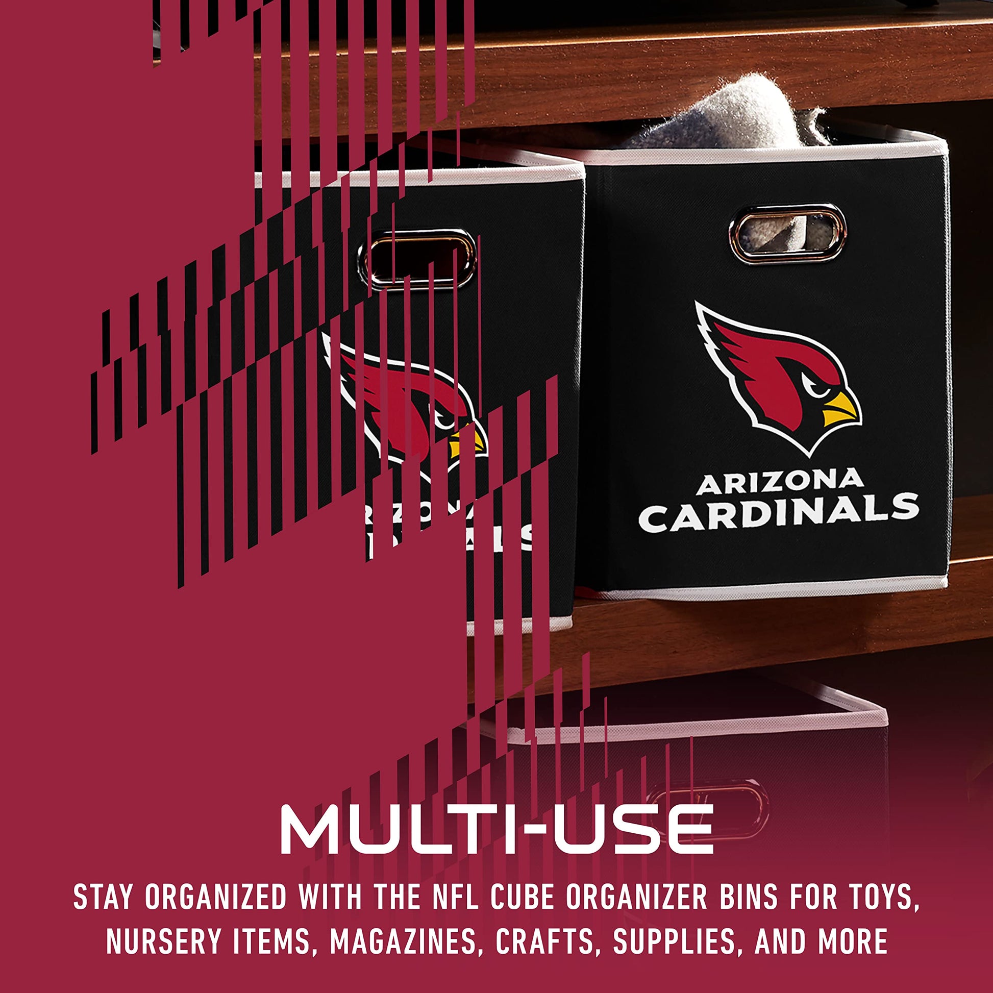 Franklin Sports NFL Arizona Cardinals Collapsible Storage Bin