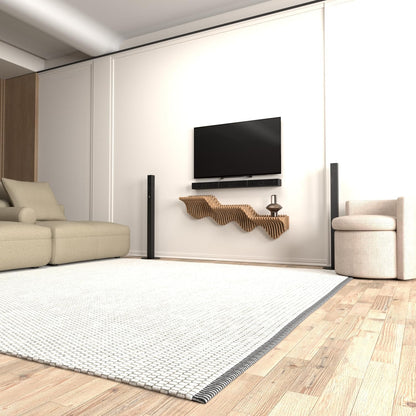 Parametric 40 inch Floating Shelf TV Unit Modern Geometric Wooden Wall Piece Decor Natural Oak Color 3D Wavy Living and Gaming Room Shelf