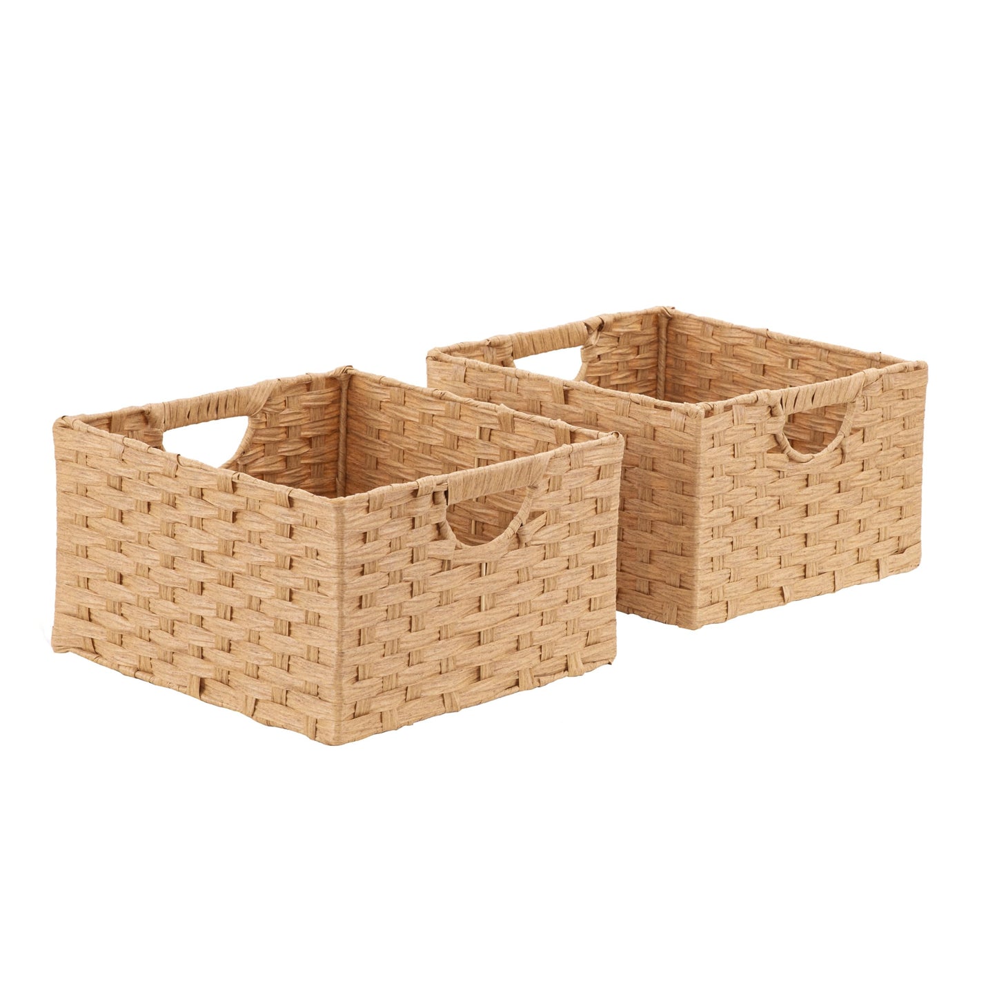 Seville Classics Premium Handwoven Portable Laundry Bin Basket with Carrying Handles, Household