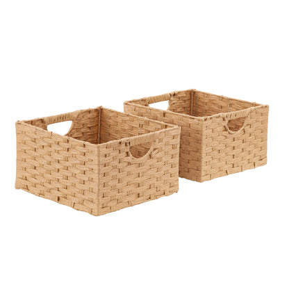 Seville Classics Premium Handwoven Portable Laundry Bin Basket with Carrying Handles, Household