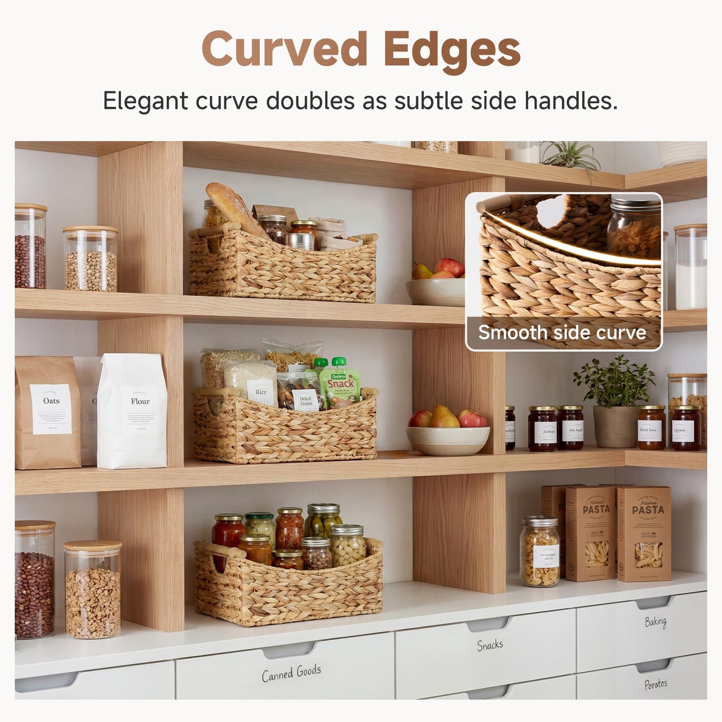 StorageWorks Large Wicker Baskets for Organizing,Pantry Storage Bins,1-Pack