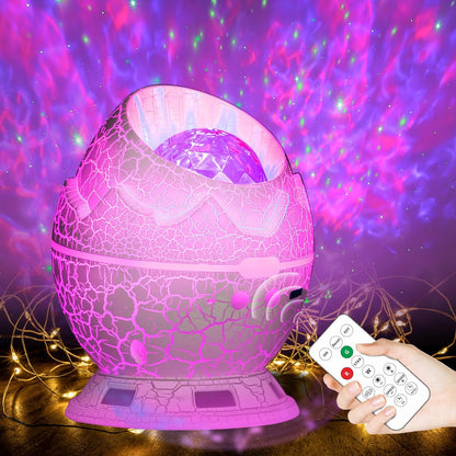Dinosaur Egg Galaxy Star Projector Starry Night Light, 14 Colors Night Light for Kids Room, Nebula, Timer & Remote Control Best Gift & Adults Home Theater, Party, Living Room, Christmas Decor (White)