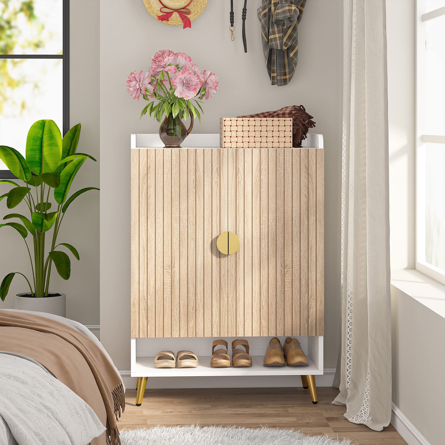 Tribesigns Shoe Cabinet with Doors, 6-Tier Shoe Storage for Entryway