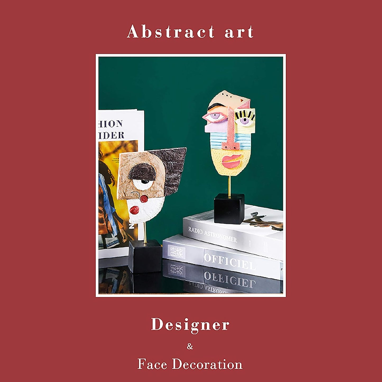 High Spirits - Handcrafted Resin Abstract Sculpture for Home Decor, Modern Book Shelf TV Stand, Living Room, Dining Room Table, Bedroom, Office Desktop, Cabinets Decorative Ornaments