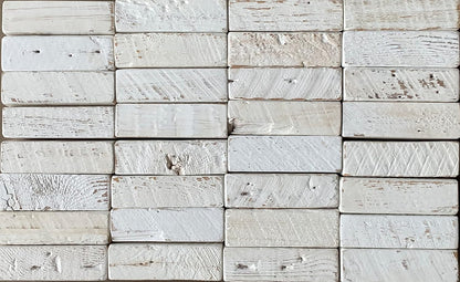 Urban Legacy Reclaimed Barnwood Planks | Floating Shelves for Wall w/Flush Mount Shelf Bracket Set Included | Set of 2 (White Wash, 40"x7"x 2")