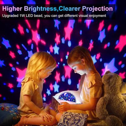 Star Projector Night Light for Kids,Baby Night Lights with Unicorn and Star Theme,360 Degree Rotation,15 Mode Color Changing,Birthday Gift Toys