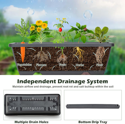 S AFSTAR 5-Tier Vertical Garden Planter, 5-Layer Raised Garden Bed with 5 Detachable Planter Boxes & Metal Frame, Indoor Outdoor Elevated Planting Containers for Flower Vegetables Fruit Herbs