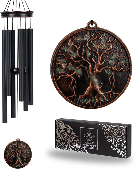Vanquer Large Wind Chimes for Outside Deep Tone - 34'' Wind Chimes Outdoor Clearance, Tree of Life