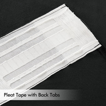 MIULEE Black Velvet Curtains 90 inches Long 2 Panels - Luxury Pinch Pleated Room Darkening Window Drapes for Bedroom Living Room Thermal Insulated Super Soft Blackout, Back Tab Rod Pocket