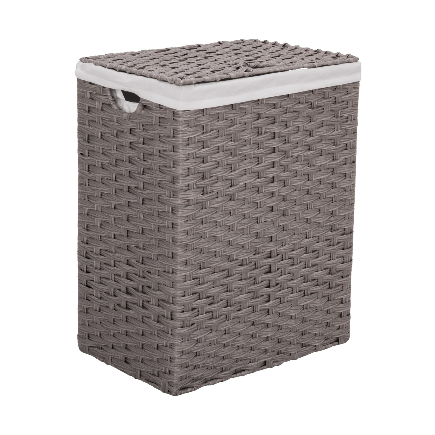 Seville Classics Premium Handwoven Portable Laundry Bin Basket with Carrying Handles, Household