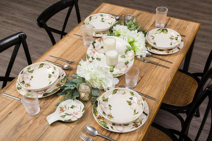 Bico Magnolia Floral Ceramic 16 inch Oval Platter, Microwave & Dishwasher Safe