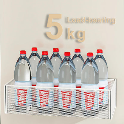 Magnetic Basket Organizer Holder for Fridge Magnetic Storage Bin Box Containers for Refrigerator Whiteboard Classroom (Large, White)