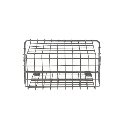 Spectrum Large Wall Mounted Wire Basket Industrial Gray Kitchen Wall Mount Organizer Storage