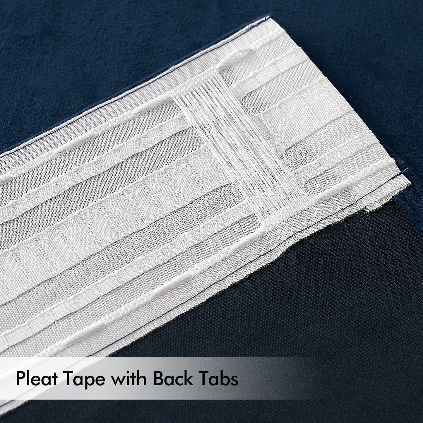 MIULEE Navy Blue Velvet Curtains 84 inches Long 2 Panels - Luxury Pinch Pleated Room Darkening Window Drapes for Bedroom Living Room Thermal Insulated Super Soft Blackout, Back Tab Rod Pocket