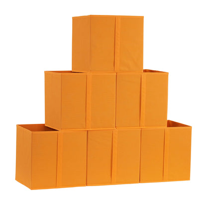 Household Essentials 334-1 Foldable Fabric Storage Bins | Set of 6 Cubby Cubes with Vertical