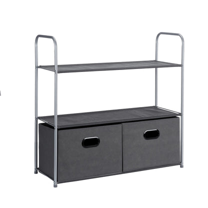 Amazon Basics Freestanding Closet Organizer with Fabric Bins, Drawers and 3 Shelves, Easy to