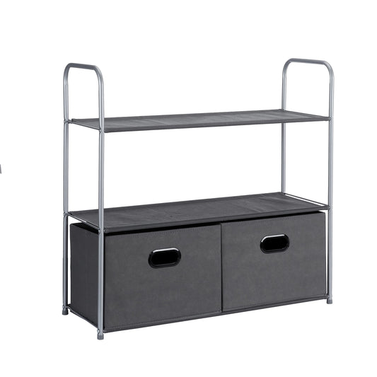 Amazon Basics Freestanding Closet Organizer with Fabric Bins, Drawers and 3 Shelves, Easy to