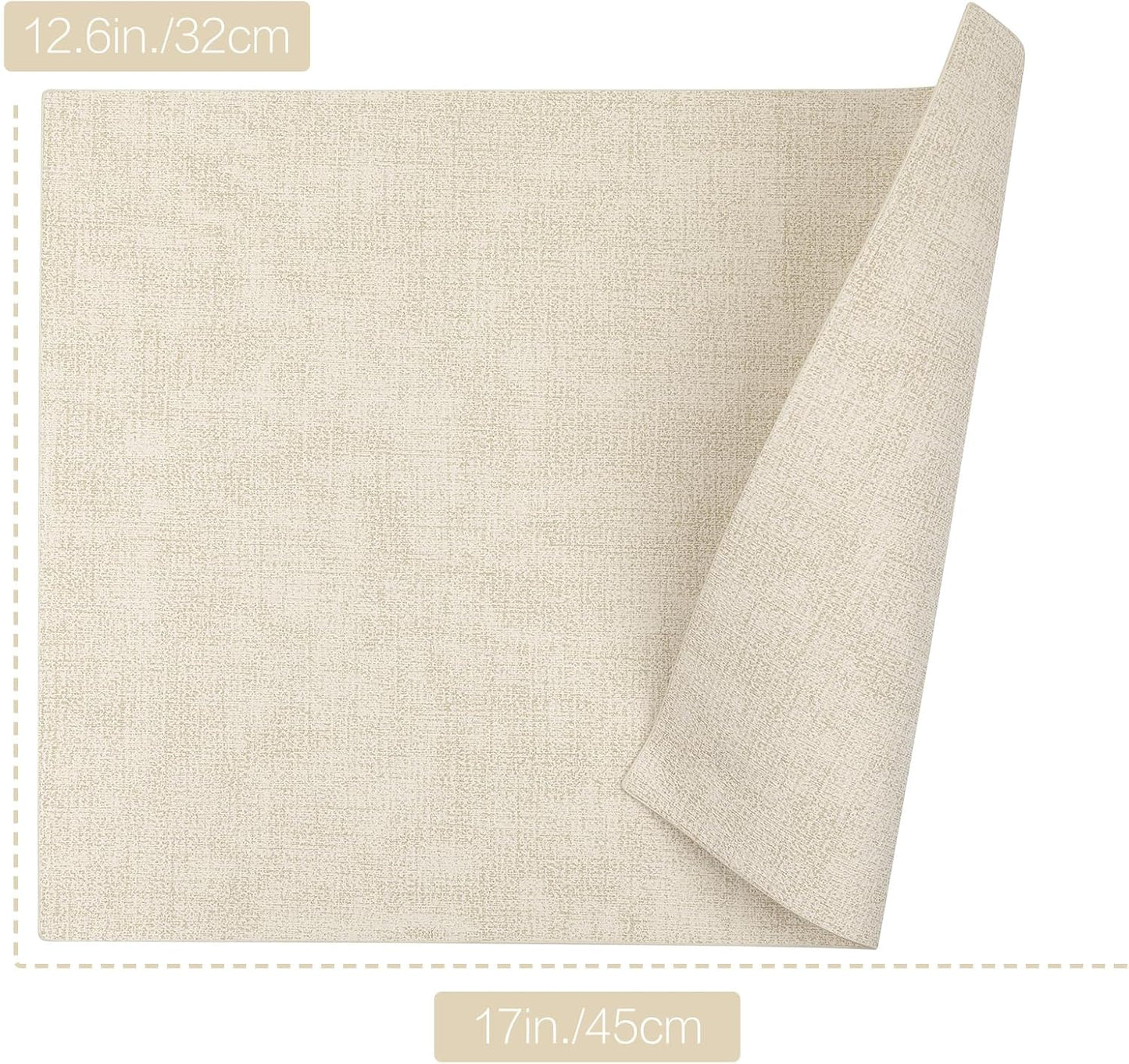 SUEH DESIGN Faux Leather Placemats Set of 6, Wipeable Place Mats Heat Resistant Table Mats Waterproof Dining Table Placemats for Indoor Outdoor Kitchen Dining Table