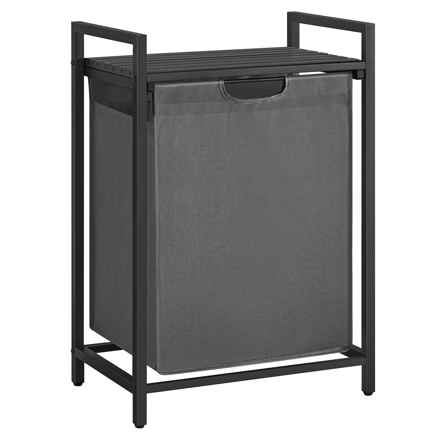 VASAGLE Laundry Hamper, 1 Pull-Out Bag, Shelf, 17.2 Gallons (65L)