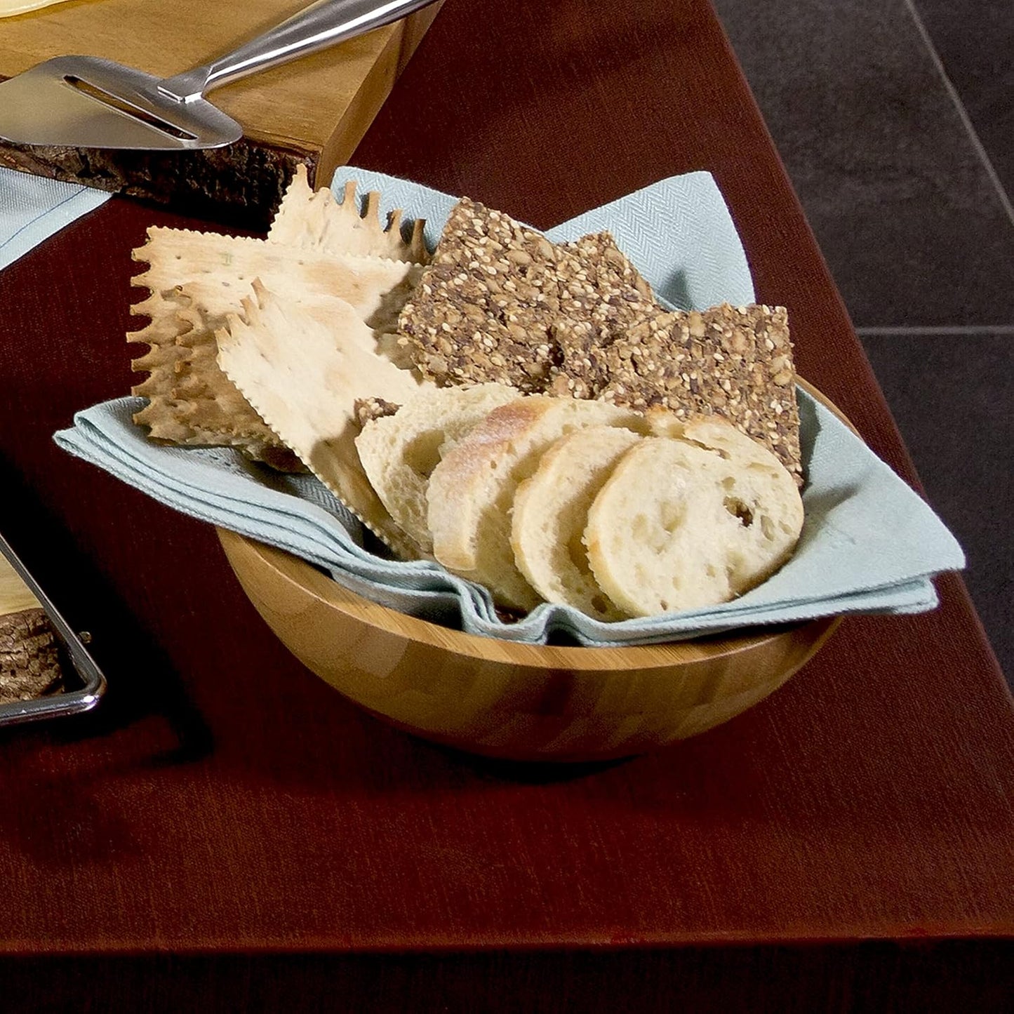 Lipper International Bamboo Wood Salad Bowl, Small, 7" Diameter x 2.25" Height, Single Bowl