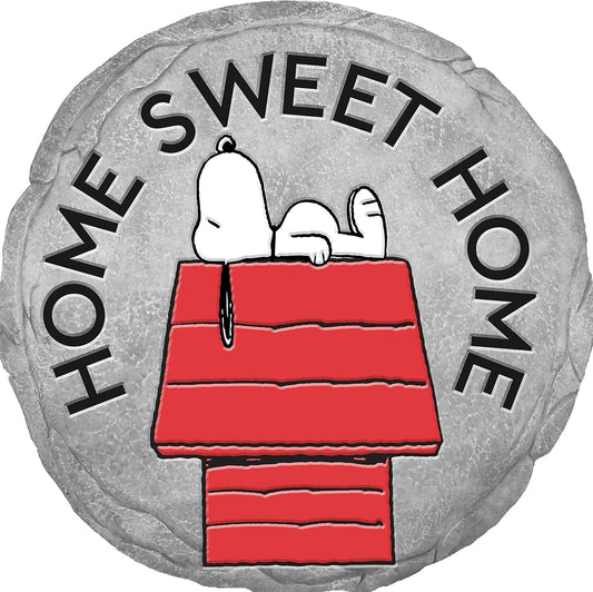 Spoontiques - Peanuts Home Stepping Stone - Decorative Garden Stone for Yard, Patio, Garden or