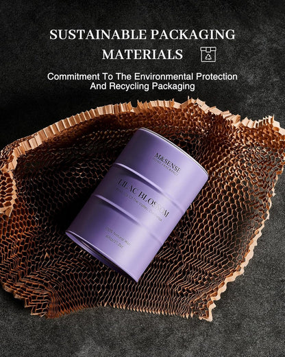 M&SENSE Large Lavender Soy Candles for Home Scented 11.6oz 120 Hour Long Burning, Aromatherapy Candle for Stress Relief Meditation Relaxing, Appreciation Gifts for Mom Teacher Friends