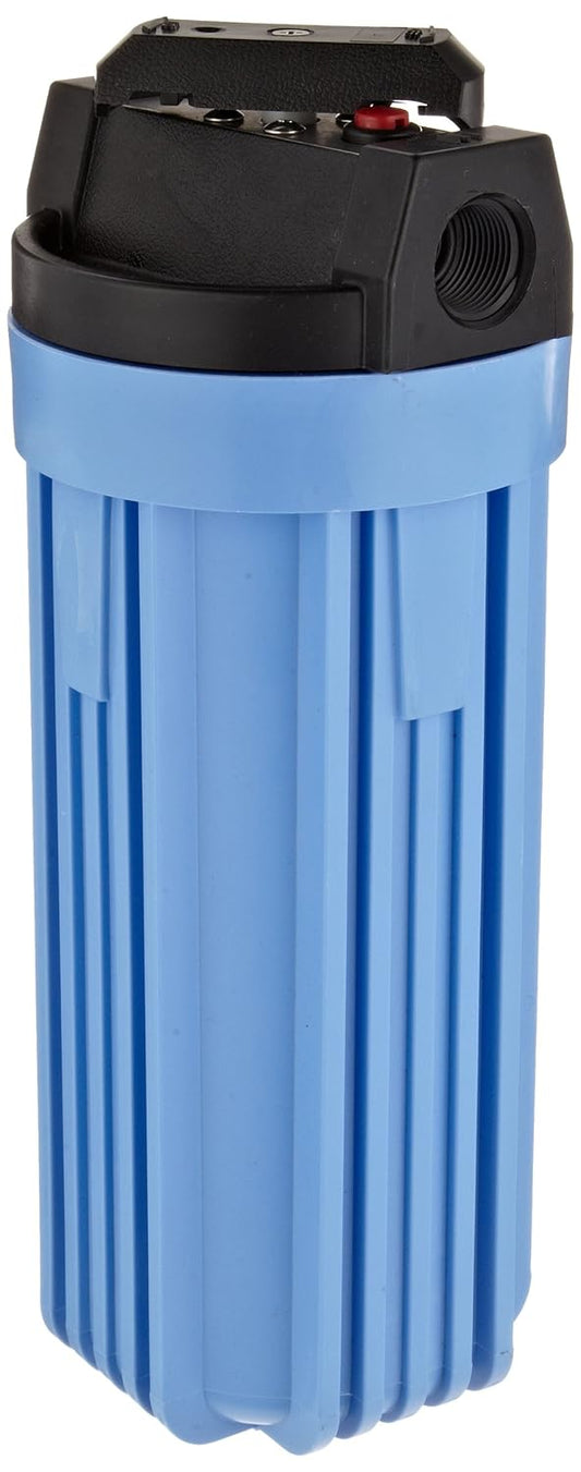 Pentek 150164 3/4" #10 VIH Blue Filter Housing with Valve and Pressure Relief