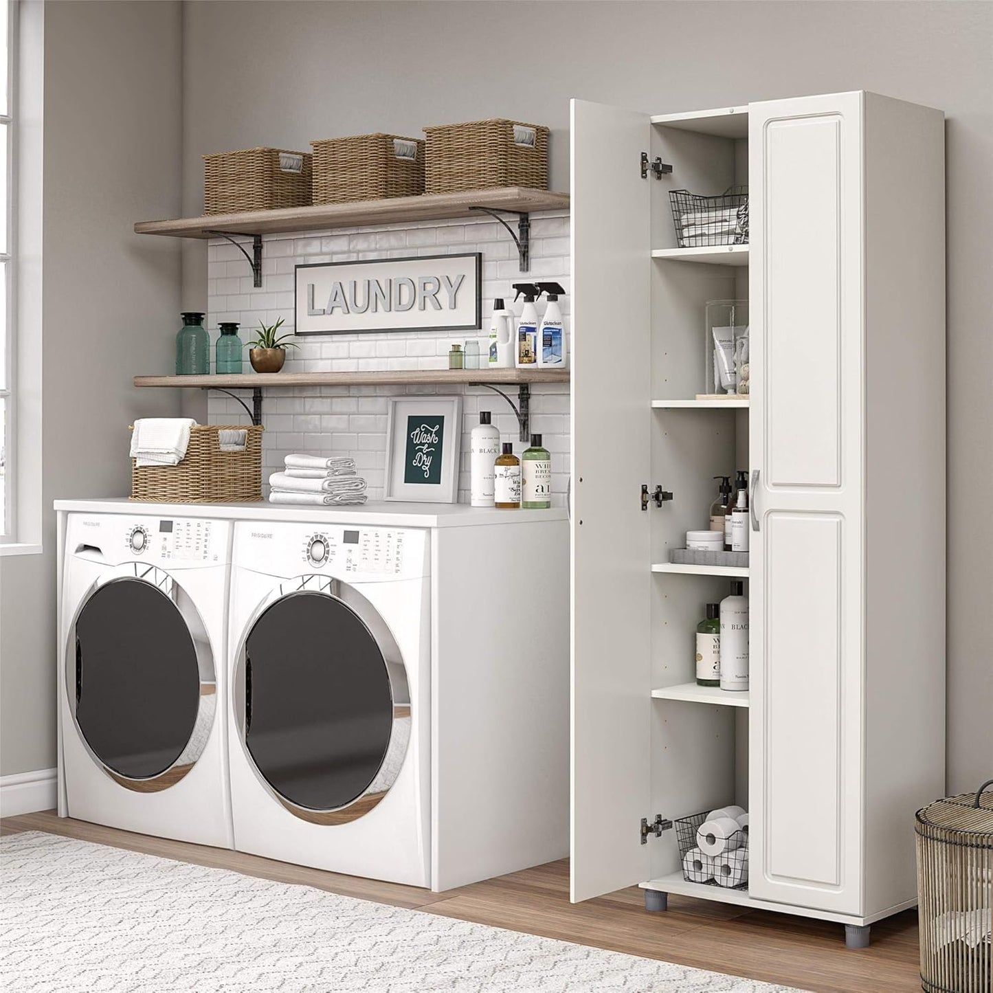 SystemBuild Evolution Kendall 24" Utility Storage Cabinet - White