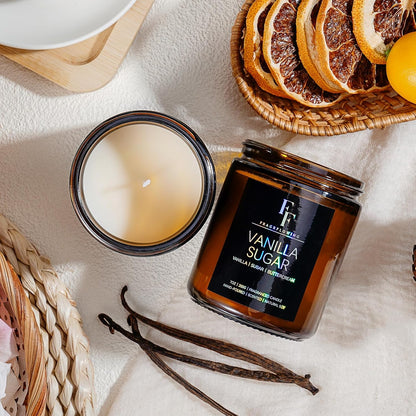 Vanilla Sugar Scented Candles for Home, Soy Wax Candle Aromatherapy Candles Gift for Women Men, 7oz