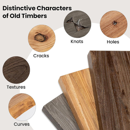 Fun Memories Floating Shelves for Wall, 55"x9.3" Rustic Solid Elm Wood Shelves, Heavy-Duty Wall Mounted Shelves with Invisible Brackets for Living Room, Bedroom, Kitchen, Natural Finish