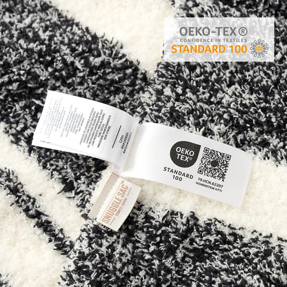 Snuggle Sac Queen Size Bed Blanket Stripe Black, Super Soft Warm Bedding Blankets Cozy Knit Fuzzy Plush Blankets for Bed, Living Room, Stripe Black, Queen 90"x90"