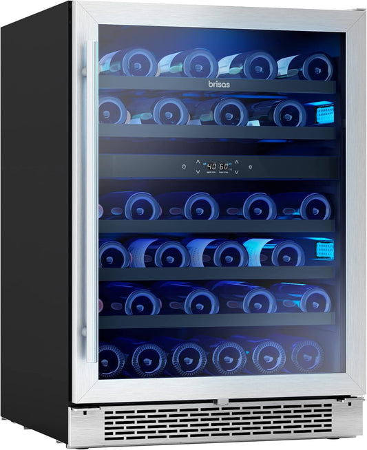 Zephyr BWN24C02AG Brisas 24 Inch Wide 46 Bottle Capacity Built-In or Freestanding Wine Cooler with