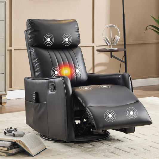 Manual Swivel Rocker Recliner Chair for Adults, Overstuffed Reclining Glider Chair for Nursing with