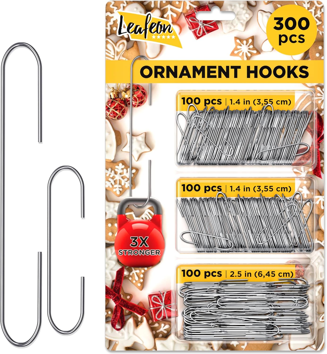 Leafeon 300 Pack Christmas Ornament Hooks for Christmas Tree Decoration – The Best Holiday Ornament Hangers