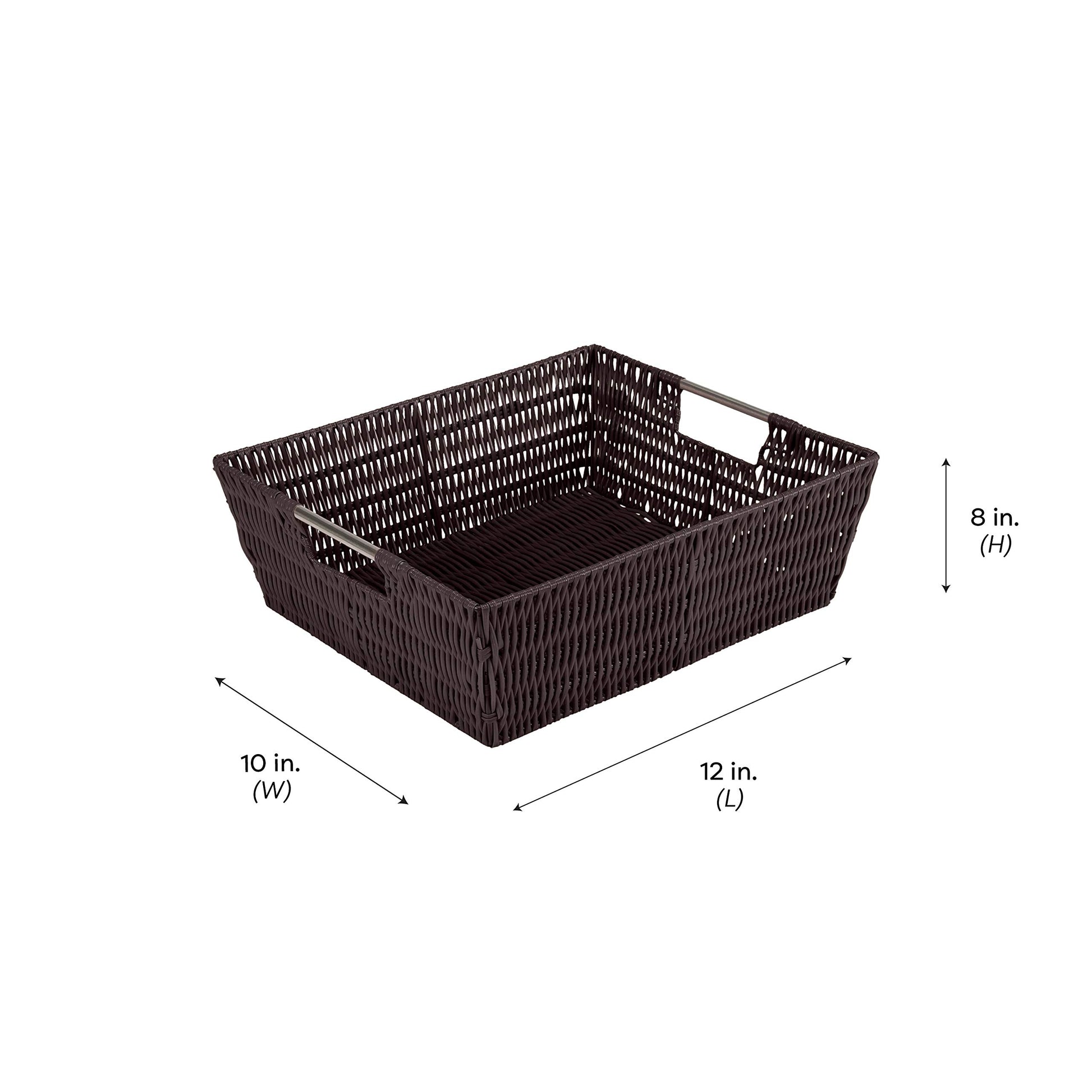 Simplify 15"x13"x5" Shelf Storage Woven Handles | Nursery | Playroom | Toys | Bedroom | Closet |
