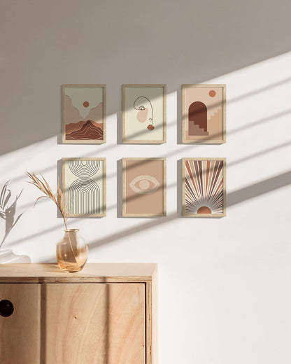 Haus and Hues 5x7 Natural Oak Wood Photo Frame Set of 25 - Mini Picture Frames Bulk Gallery Set - Premium Bulk Picture Frames 5x7 for Stylish Photo Gallery Wall Frame Set - Ideal for Home & Office