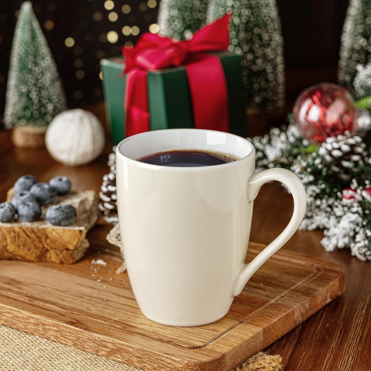 GBHOME 16oz Coffee Mugs Set of 6, Large Ceramic Coffee Mugs for Man, Woman, Dad, Mom, Modern Coffee Mugs Set with handle for Tea/Latte/Cappuccino/Milk/Cocoa. Dishwasher&Microwave Safe,Beige