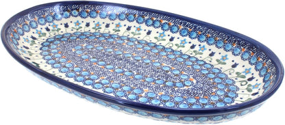 Blue Rose Polish Pottery Savannah Oval Platter