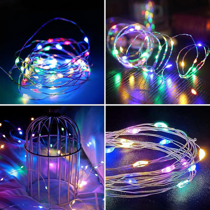 2-Pack 200 LED Solar Fairy Lights Outdoor, Upgraded Oversize Lamp Beads & Super Bright Solar String Lights Outoor, 8 Modes Solar Lights for Garden Patio Decorations(Multi-Colored)