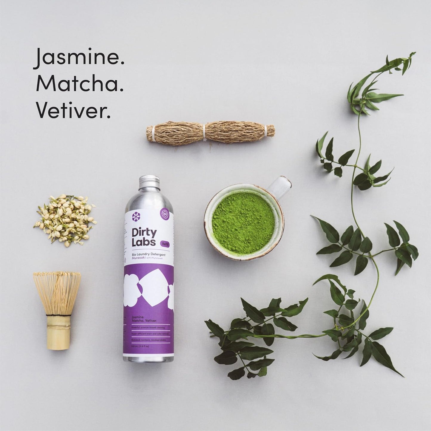 Dirty Labs | Murasaki Scent | Bio-Liquid Laundry Detergent | 80 Loads (21.6 fl oz) | Hyper-Concentrated | High Efficiency & Standard Machine Washing | Nontoxic, Biodegradable | Stain & Odor Removal