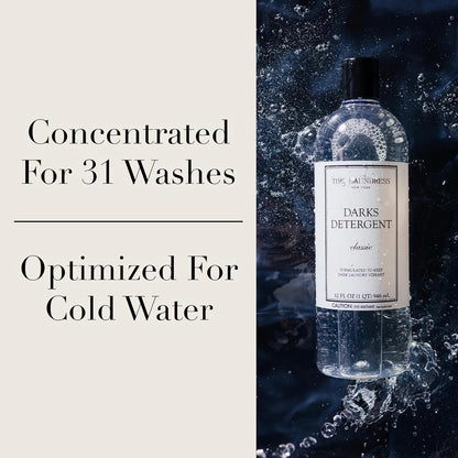 The Laundress Darks Detergent, Concentrated Laundry Detergent Liquid, For Rich Vibrant Colors, Tough on Stains, Classic Scent, 32 oz.