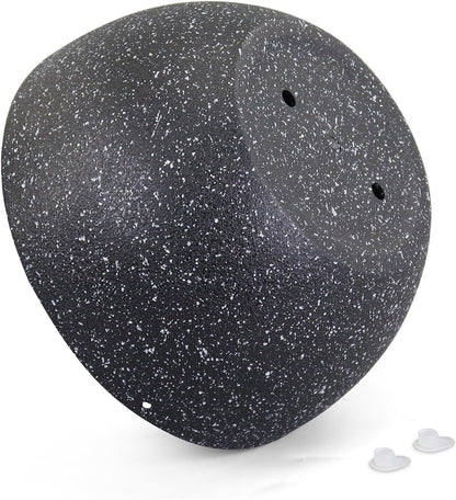 12 inch Large Hanging Planters for Indoor Outdoor Plants, 2 Pack Hanging Flower Pots with Drainage Holes and Chain for Garden Porch, Plastic Hanging Baskets for House Plants, Speckled Black