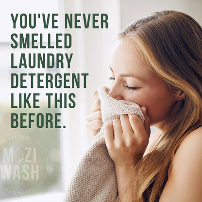 Laundry Detergent Liquid, Alpine Woods- Sandalwood, Pine & Patchouli, 50+ Loads, Concentrated, Non toxic, Plant Based Enzyme Cleaners, Long Lasting Luxury Clean, Cologne Soap for Men, 32 oz