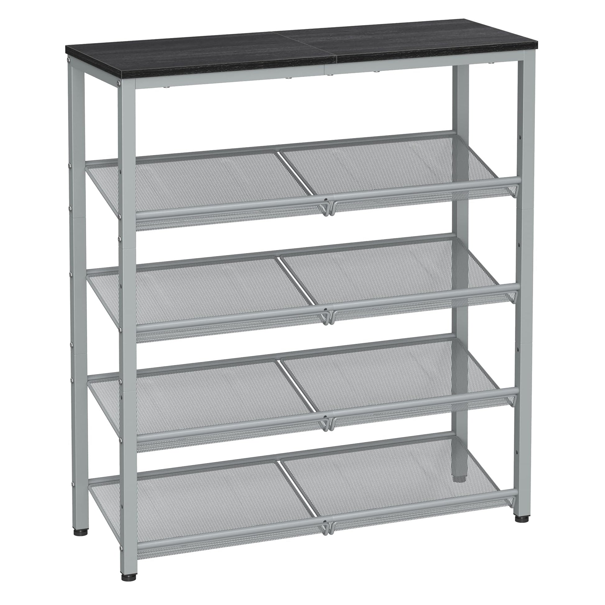 VASAGLE Shoe Rack for Entryway, Freestanding, Adjustable, Industrial